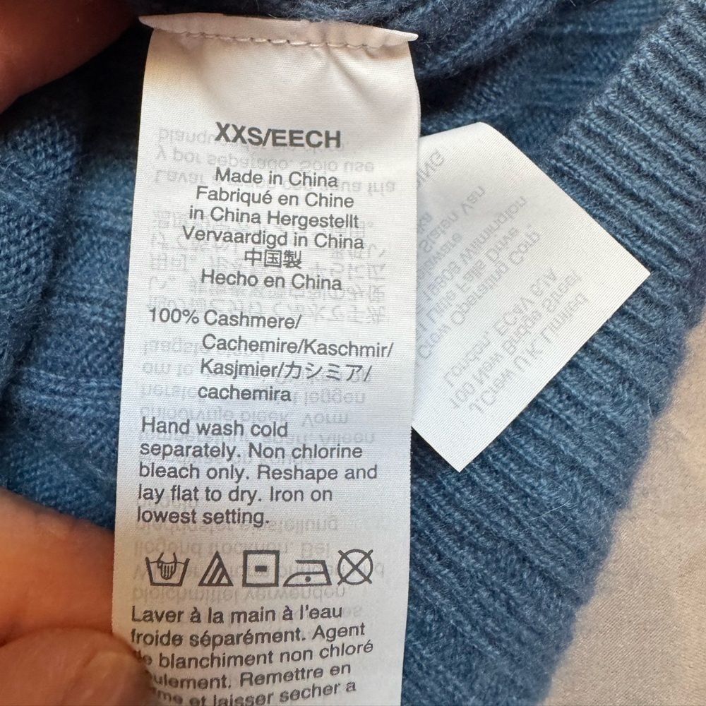 Madewell 100% Cashmere Cardigan Button Down Tie Dyed Ribbed XXS VNeck Preppy Lux - Picture 10 of 10